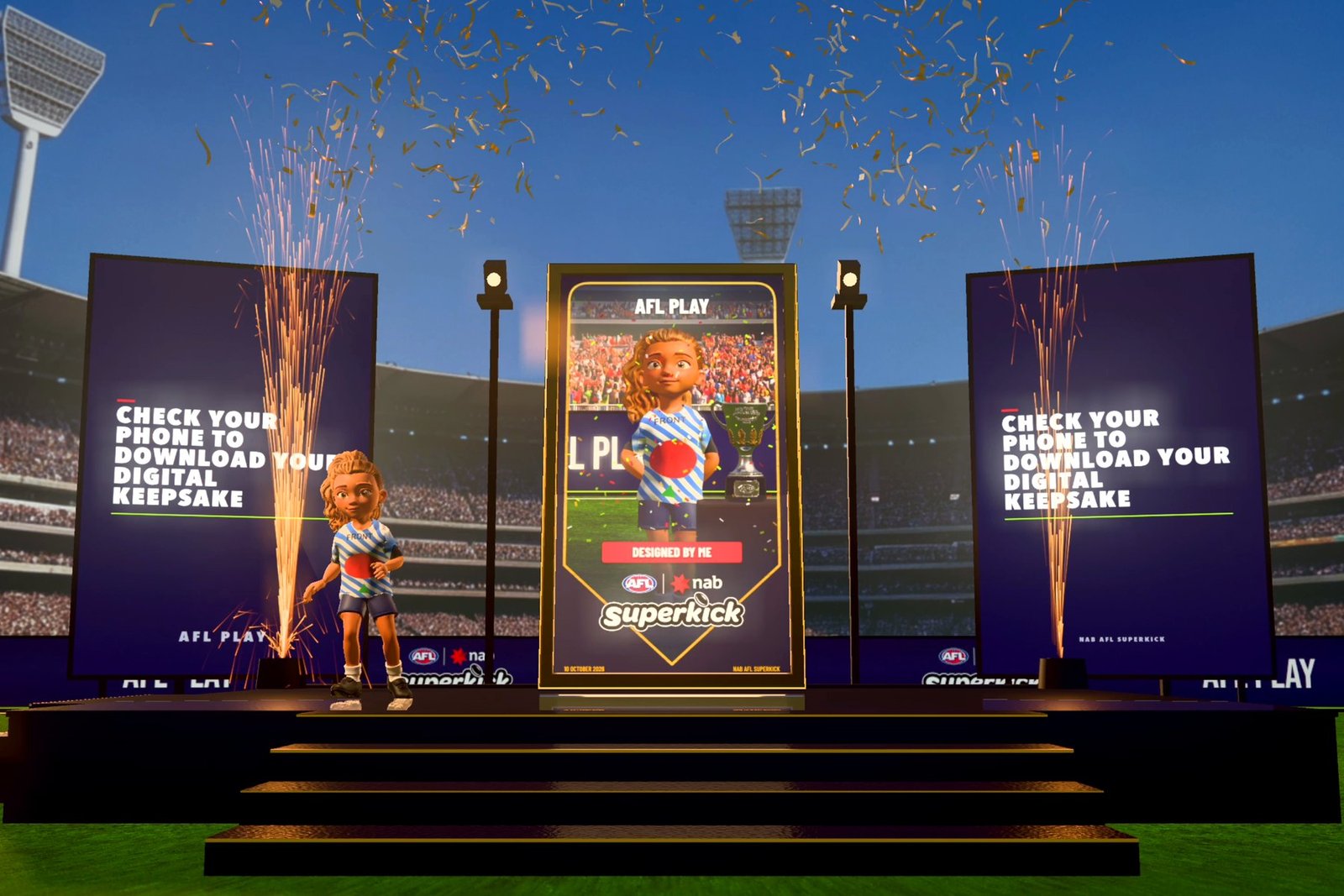 AFL Play Design Your Kit stage reveal built on Imaginarium by DIME